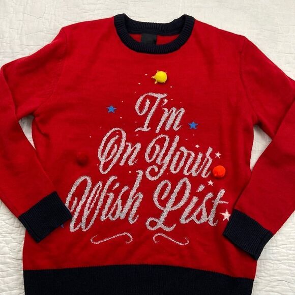 H&M Christmas I’m On Your Wishlist Sweater size Medium - Picture 1 of 5